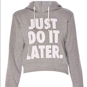 Nike Just do it Later Cropped hoodie